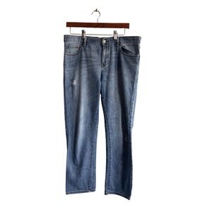 Gap 1969‎ Sexy Boyfriend Jeans Medium Wash Distressed Denim Womens 30R